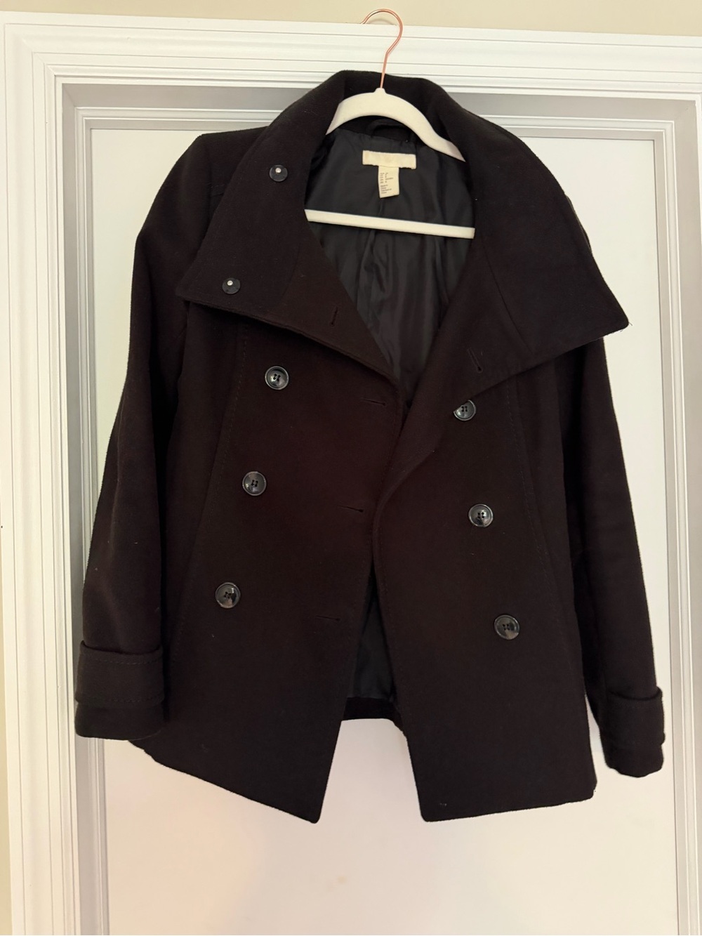 H&M Black Peacoat